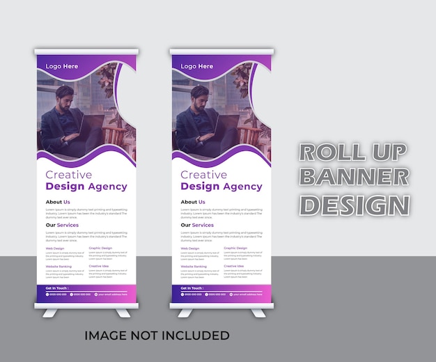 Moderne Business Roll Up banner ontwerpsjabloon.