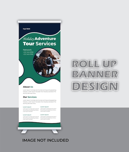 Moderne Business Roll Up banner ontwerpsjabloon.