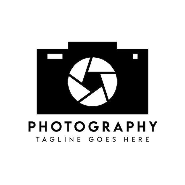 Moderne camera fotografie logo ontwerpsjabloon