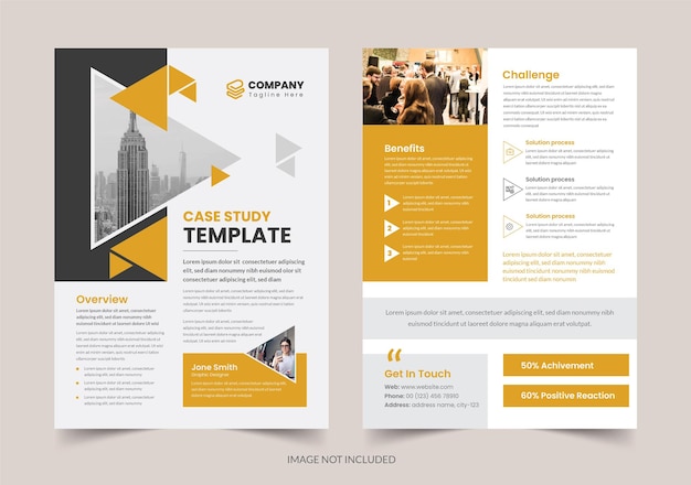 Moderne casestudysjabloon, boekje met zakelijke casestudy