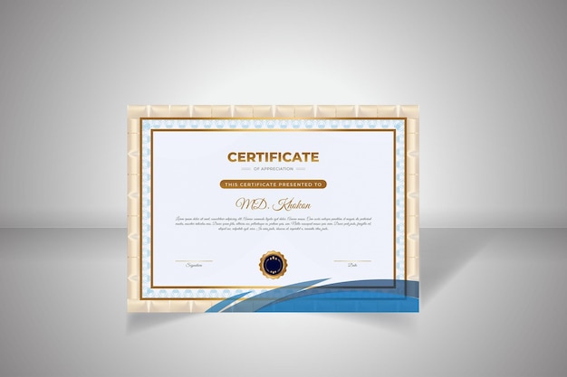 Moderne certificaat achtergrond
