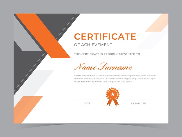 Moderne certificaatsjabloon vector ontwerp