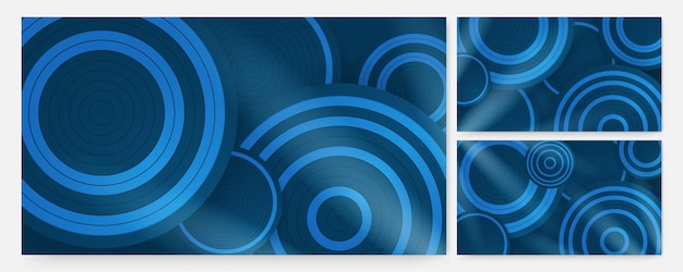 Moderne cirkel blauwe kleurrijke abstracte ontwerpbanner