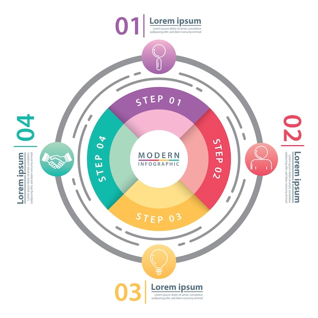 Moderne cirkel infographic.