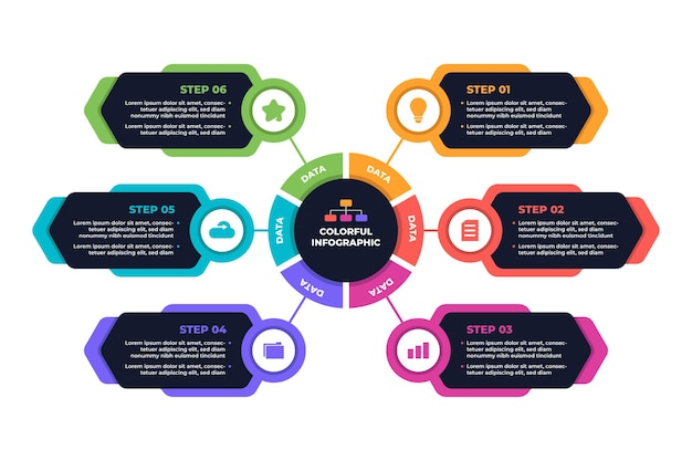 Moderne cirkel zakelijke infographic sjabloon