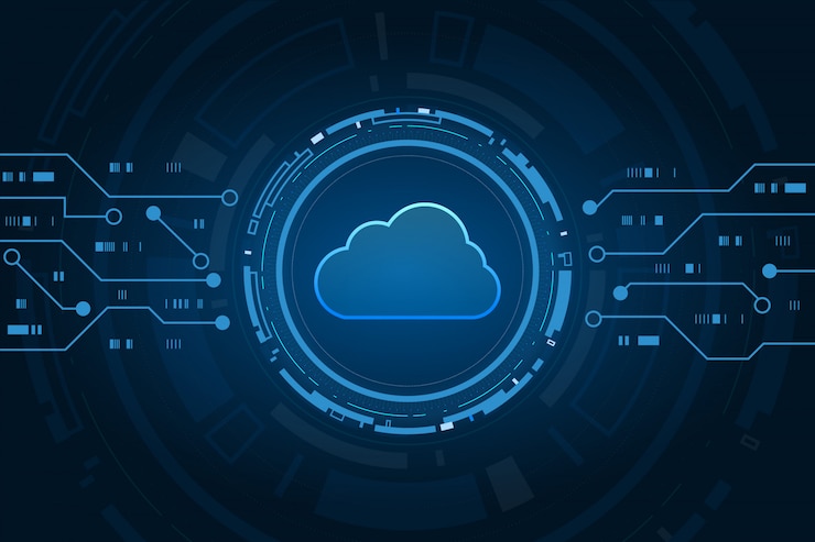Vector moderne cloud technologie futuristische achtergrond