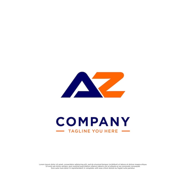 moderne concept logo ideeën AZ