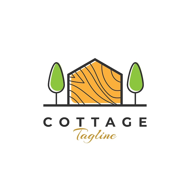 Vector moderne cottage bussines logo ontwerpsjabloon