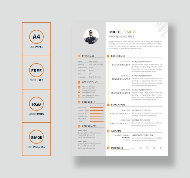 Moderne creatieve cv cv-sjabloon