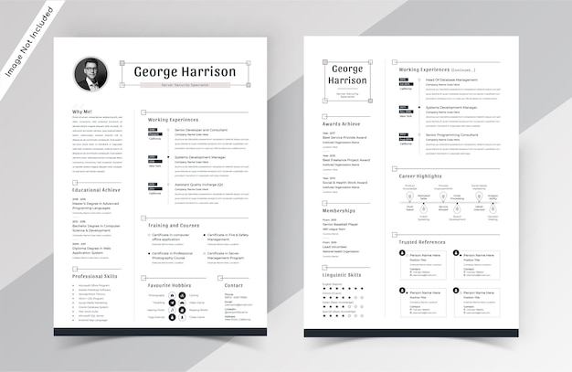 Vector moderne creatieve cv cv-sjabloon