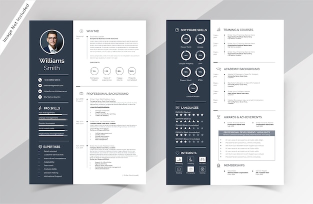 Vector moderne creatieve cv cv-sjabloon