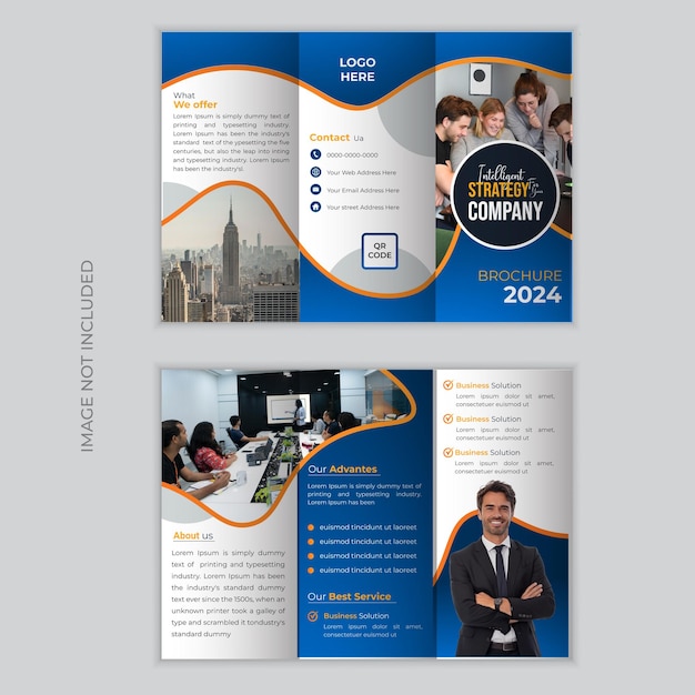 Moderne creatieve jaarverslag Bedrijfsbrochure met drievoudig ontwerp Template layout in A4 grootte