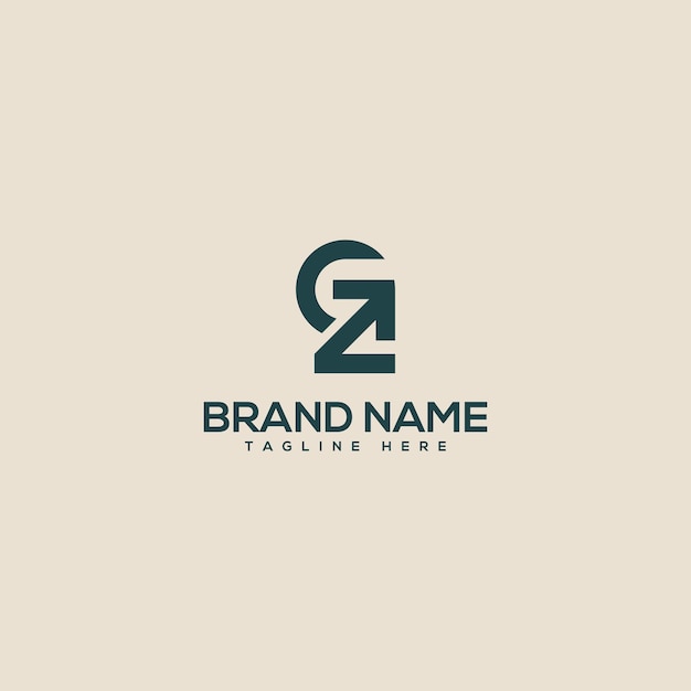 Moderne creatieve letter GZ ZG logo ontwerp vector element Initialen bedrijfslogo