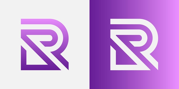 Moderne creatieve letter R logo ontwerp Minimal R RR initiële gebaseerde vector icoon