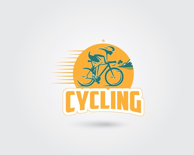 Vector moderne creatieve unieke fietsersport club vector logo design template.