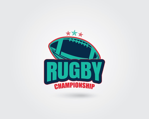 Moderne creatieve unieke Rugby Sports Club Vector Logo ontwerpsjabloon