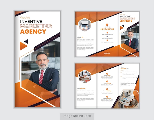 Moderne creatieve zakelijke driebladige Brochure ontwerpsjabloon