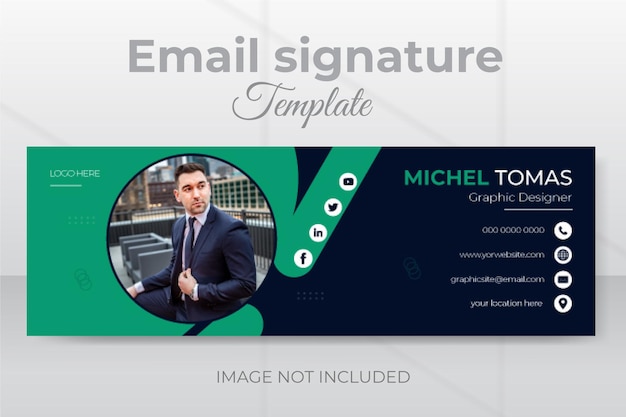 Moderne creatieve zakelijke e-mailhandtekeningsjabloon en vectorontwerp