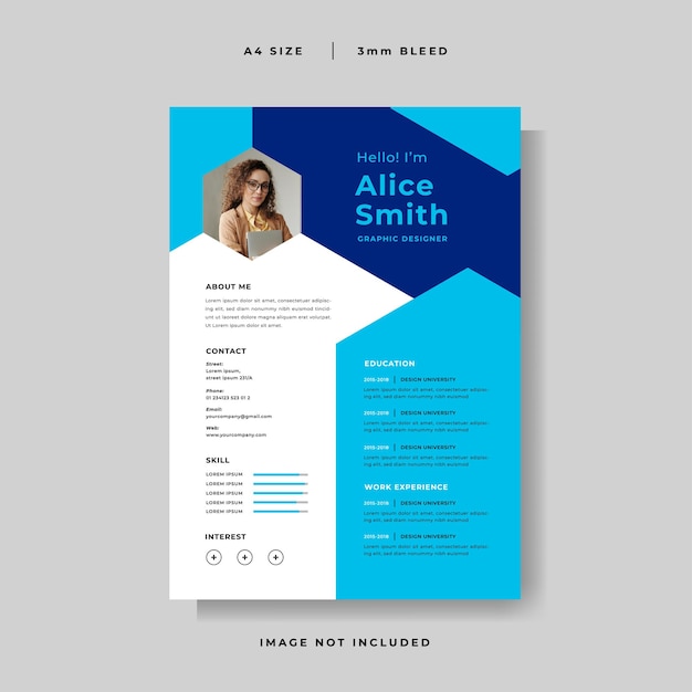 Moderne curriculum vitae ontwerpsjabloon vector