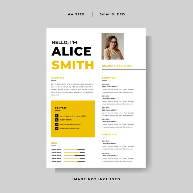 Moderne curriculum vitae ontwerpsjabloon vector