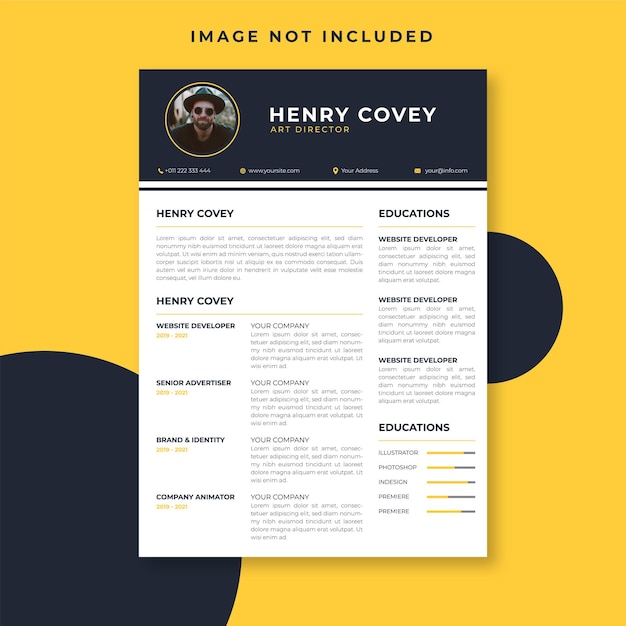 Moderne cv cv-sjabloon vectorafbeeldingen