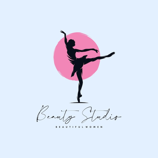 Moderne dansschool logo ontwerp