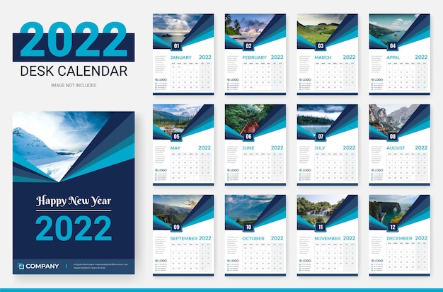 Moderne design bureaukalender 2022