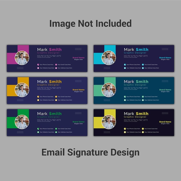 Vector moderne e-mail handtekening ontwerp sjabloon vector bestand