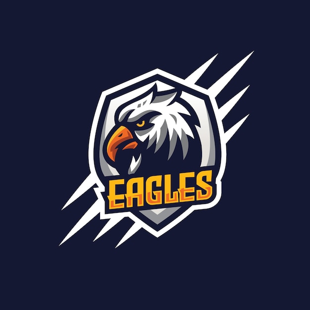 Moderne eagle esport logo sjabloon