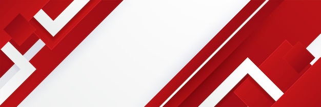 Moderne eenvoudige rood-witte abstracte banner achtergrond Rode vector metaal achtergrond met golf en ruimte voor uw tekst