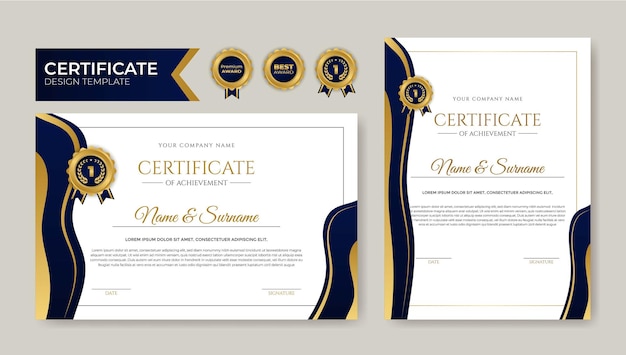 moderne elegante certificaatontwerpsjabloon