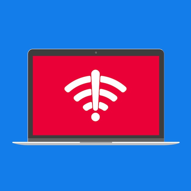 Moderne elektronische apparaat platte ontwerp monitor of AllinonePC vector illustratie geen wifi
