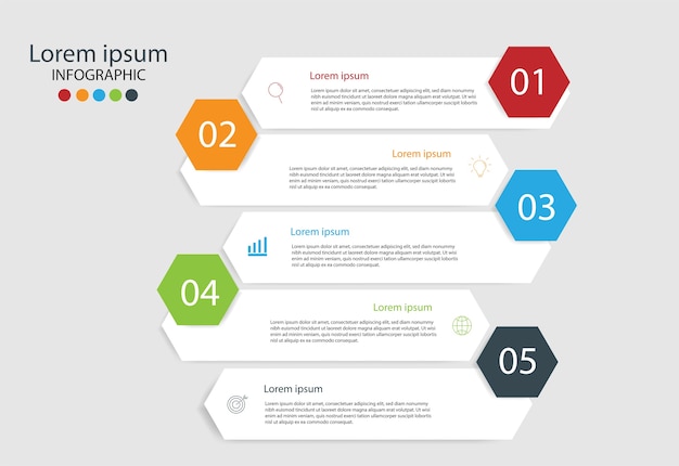 Vector moderne elementen voor bedrijven multicolor infographics