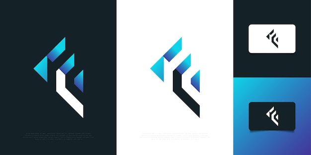 Moderne en abstracte Letter F Logo ontwerpsjabloon. Grafisch alfabetsymbool voor bedrijfsidentiteit