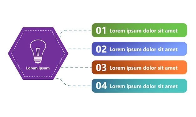 Moderne en creatieve infographics gemaakt in de vorm van een vector sjabloon Helderkleurige en abstracte ontwerpelementen worden gebruikt Voor gebruik in presentaties webontwerp en rapporten Eenvoudig en duidelijk
