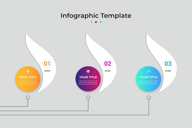 Moderne en creatieve stappen zakelijke infographics ontwerpsjabloon