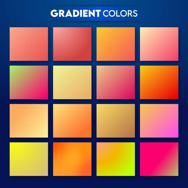 moderne en dynamische Beautiful Gradient Set voor websites en app UI