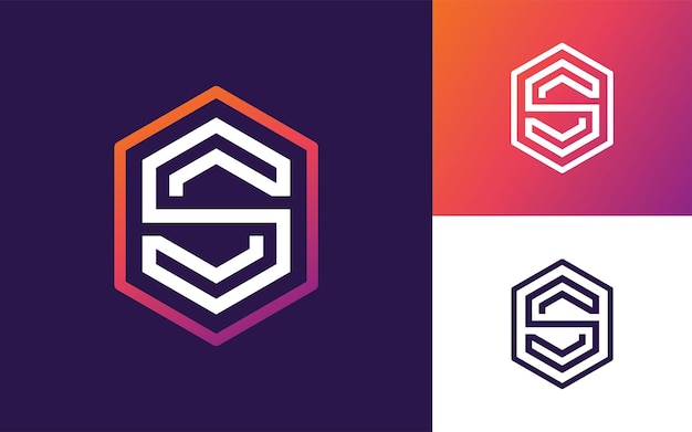 Moderne en eenvoudige eerste letter S Monogram Logo Vector Icon voor bedrijf of sportteam