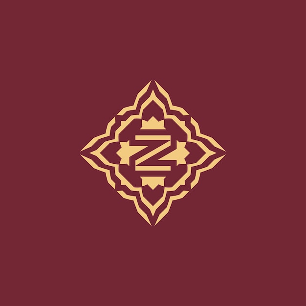 Moderne en elegante eerste letter Z sier frame alfabet logo