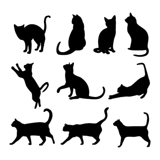 Moderne en minimalistische katten silhouet
