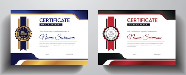 Vector moderne en unieke certificaatsjabloon