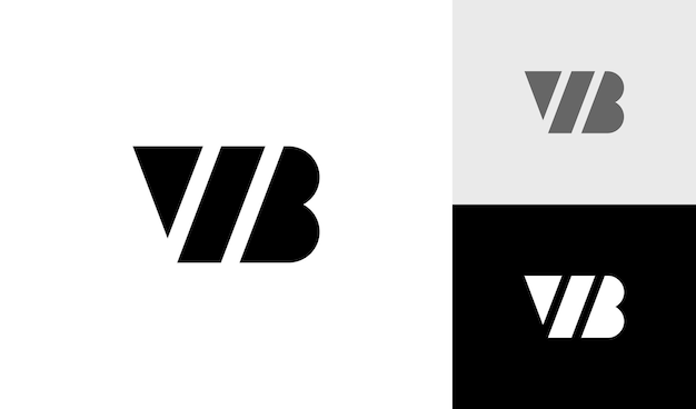 Moderne en vetgedrukte letter VB monogram logo ontwerp vector