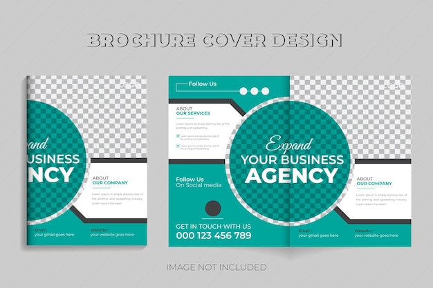 Moderne en zakelijke A4 zakelijke brochure voorbladsjabloon voor bedrijfsprofiel