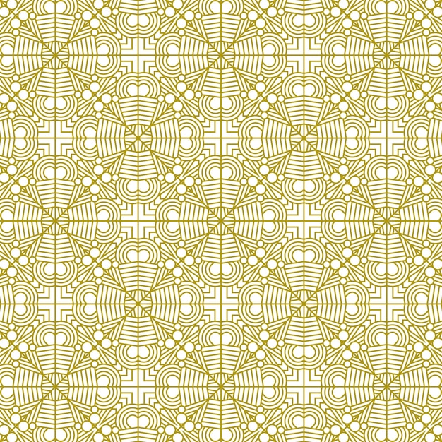 moderne etnische mandala gouden patroon lijn achtergrond