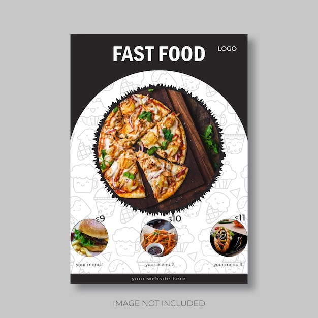 Vector moderne fastfood folder vector sjabloon