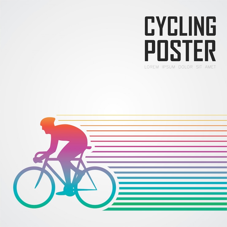 Vector moderne fietsaffiche