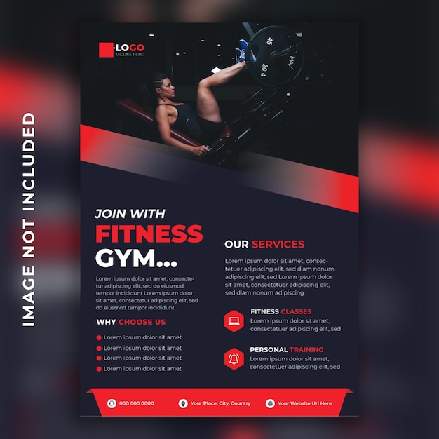 Vector moderne fitness gym flyer sjabloonontwerp