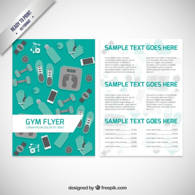 Vector moderne fitnessruimte flyer