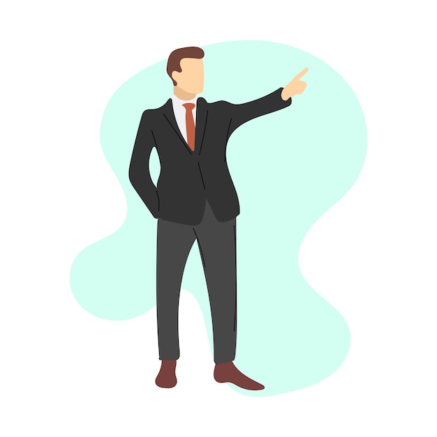Moderne flat design zakenman activiteiten Trendy stijl vector illustratie