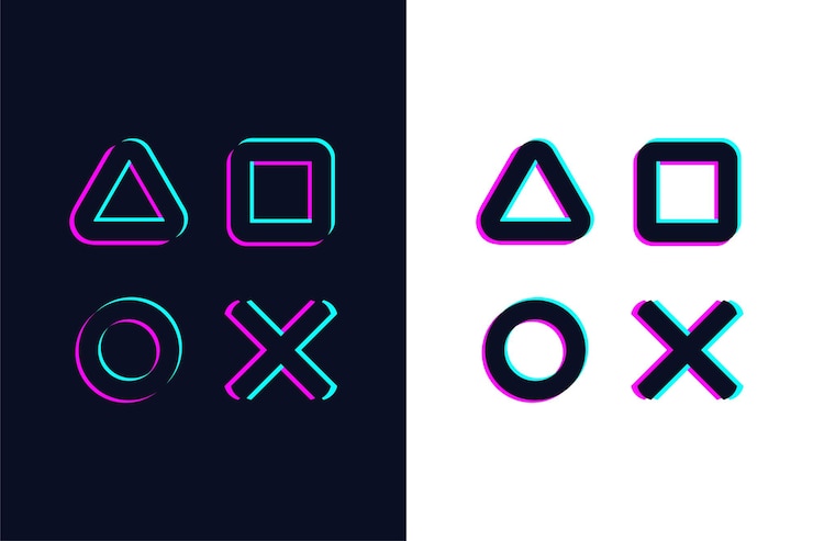 Vector moderne gameconsole-pictogramset